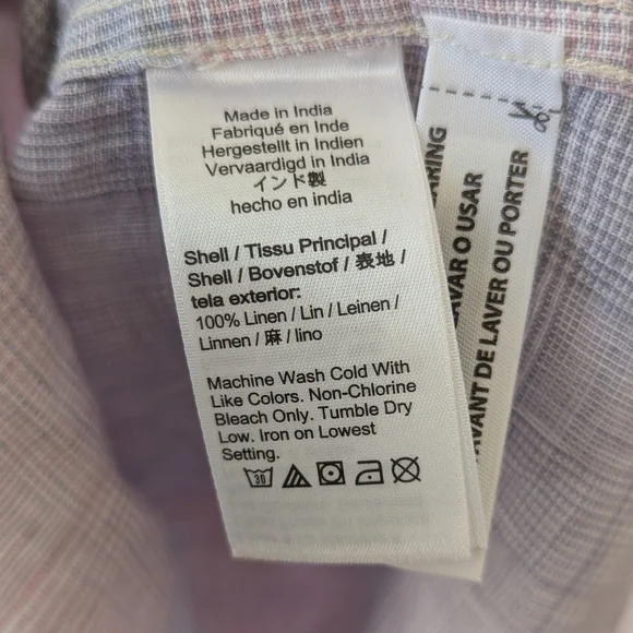 J. Crew Pastel Plaid Baird McNutt Button Down Shirt L - Picture 6 of 8